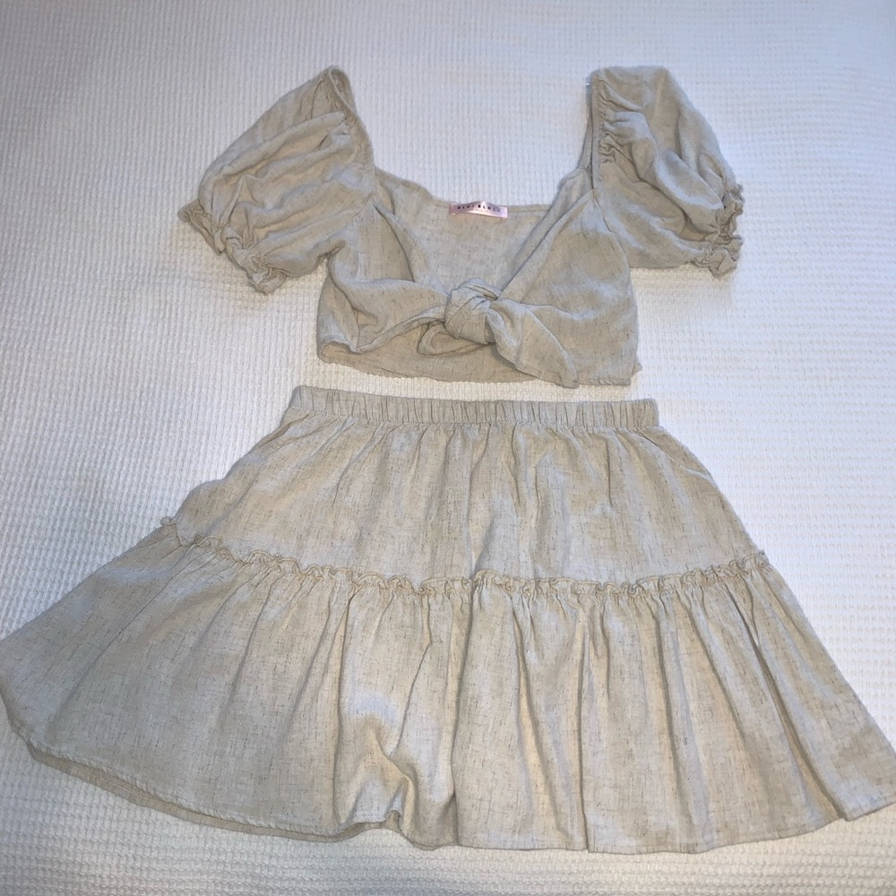 Beige Two- Piece Coordinating Set